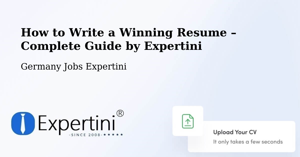 Resume Writing Guide for Job Seekers – Ötzingen - Ötzingen, Germany Jobs Expertini